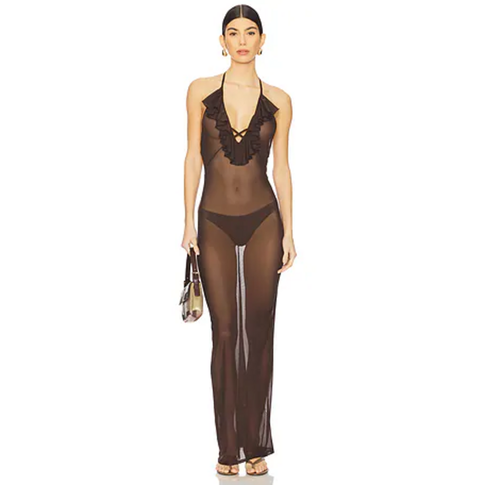 superdown Alazane Maxi Dress in Brown